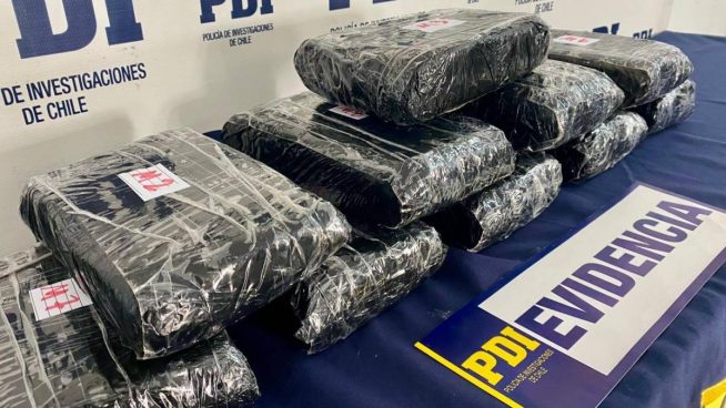 Cinco peruanos detenidos, dos de ellos policías, con once kilos de droga tras cruzar de Perú a Chile