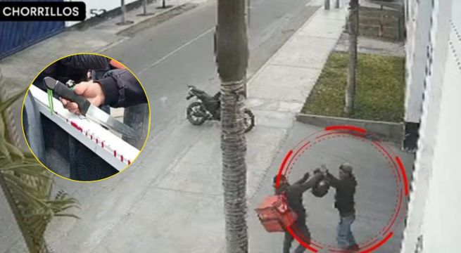 Chorrillos: capturan a sujeto que asaltaba a trabajadores de delivery con cuchillo de 30 cm