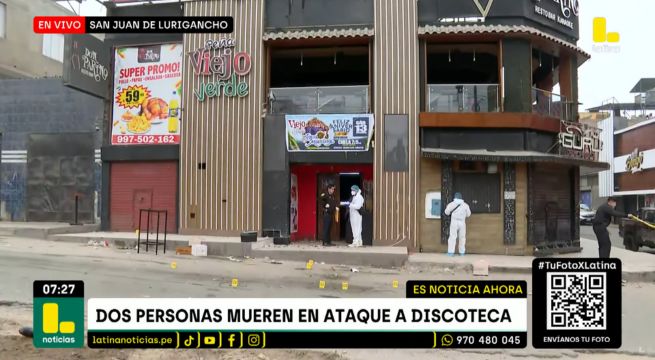 Ataque a balazos en discoteca deja dos muertos en San Juan de Lurigancho
