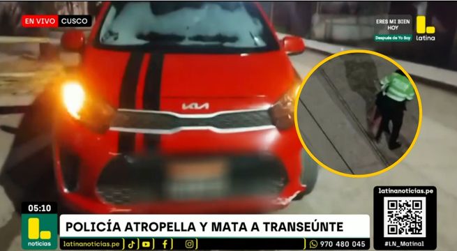 Policía de tránsito atropella y mata a transeúnte en Cusco | VIDEO