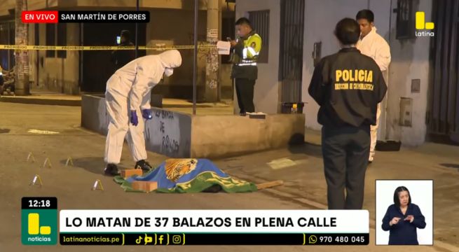 SMP: hombre es asesinado de 37 balazos en plena calle | VIDEO