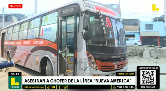 Chofer de la empresa 'Nueva América' es asesinado cuando iniciaba su ruta | VIDEO
