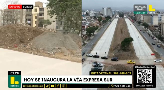 Vía Expresa Sur será inaugurada este martes pese a no estar terminada | VIDEO