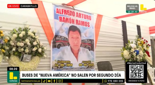 Buses de la 'Nueva América' no salen a trabajar por muerte de su compañero y extorsiones