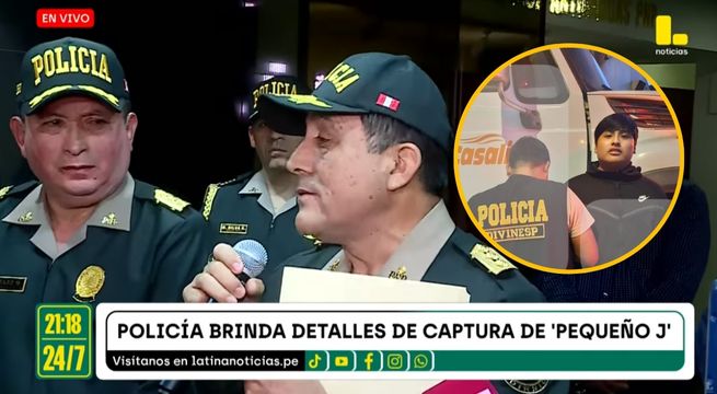 Cae el 'Pequeño J' y su cómplice: PNP da detalles de su captura