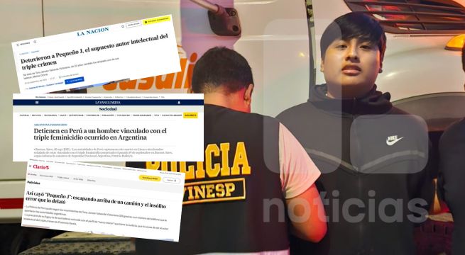 Así informó la prensa argentina sobre la captura de 'Pequeño J' en Perú