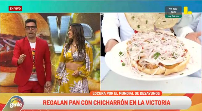 La Victoria: decenas de personas hacen cola para recibir su pan con chicharrón