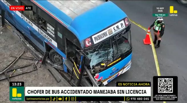 Accidente en vía Evitamiento: chofer de bus no tenía licencia de conducir