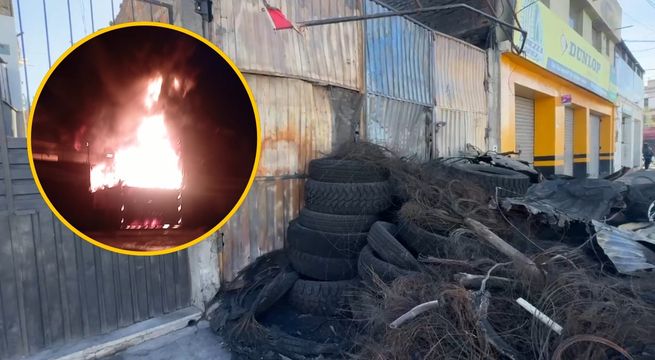 Extorsionadores incendian negocio de llantas porque dueños no pagaron cupo | VIDEO