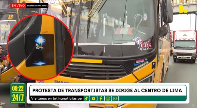 Extorsionadores estarían colocado stickers en los buses de la línea 41 | VIDEO