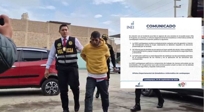 Policía captura a hombre que intentó abusar de censista en plena jornada de trabajo