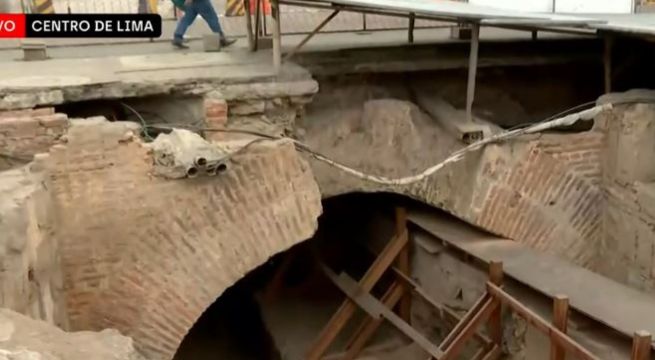 Bloquean excavación arqueológica en la alameda Chabuca Grande