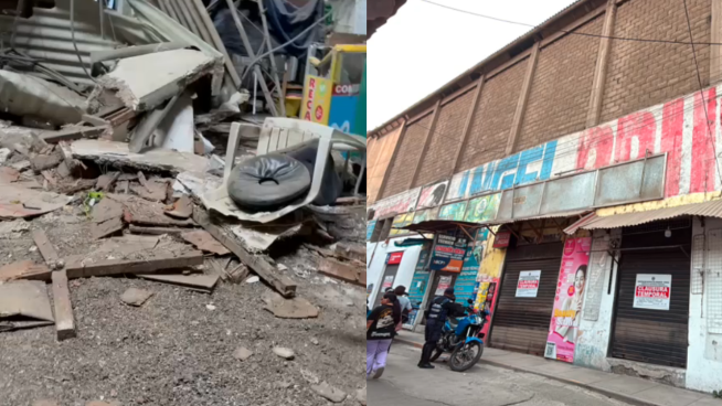 Chosica: tres heridos deja caída de techo de un centro comercial de más de 70 años de antigüedad