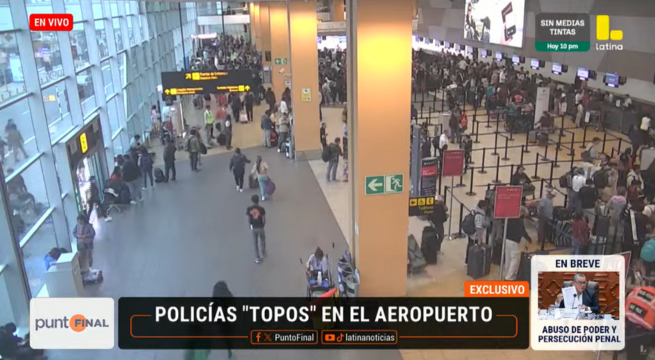 Policías peruanos implicados en red de tráfico de drogas en el Aeropuerto Jorge Chávez