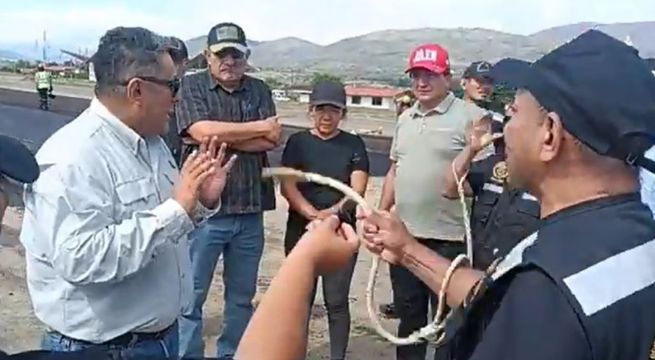 Ronderos castigan a funcionario de CORPAC por retrasos en obras del aeropuerto de Jaén