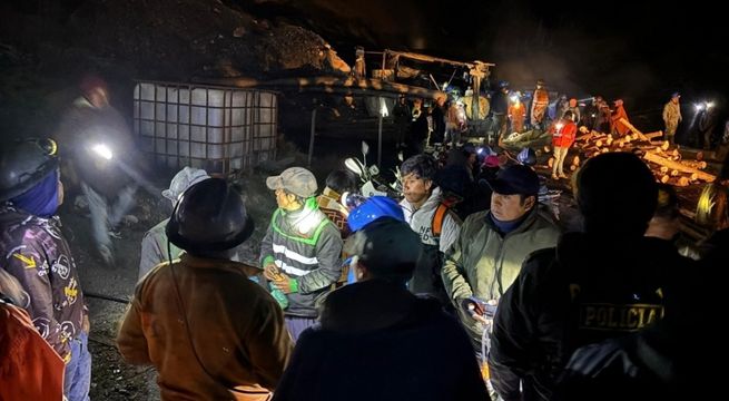 La Libertad: rescatan con vida a 10 mineros atrapados en socavón de Quiruvilca