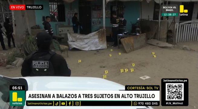 Trujillo: sicarios matan a tres hombres frente a bodega | VIDEO