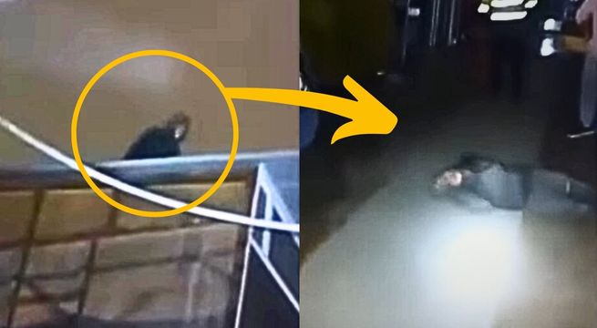 ¡Calculó mal el salto! Delincuente cae de techo tras intentar escapar de la Policía