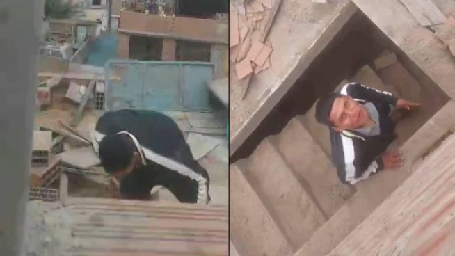 ¡Ladrón sacado a escobazos! Mujer sube a tender la ropa y encuentra a robacasas en el techo