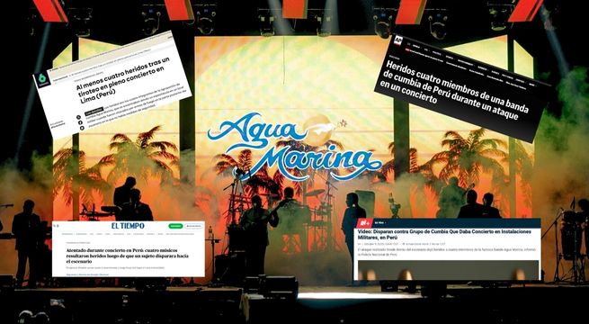 Así informó la prensa internacional el ataque a balazos contra Agua Marina