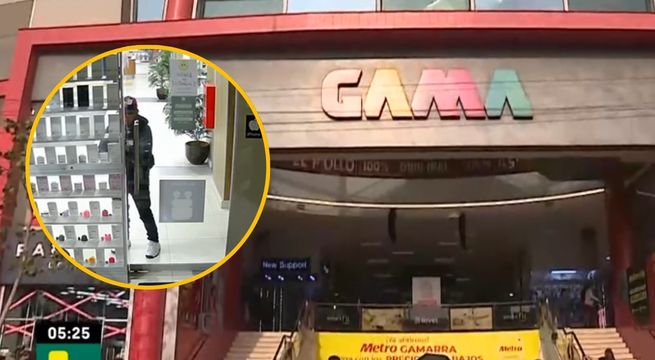 Delincuentes roban en tienda de Gamarra y se llevan 80 mil soles en celulares
