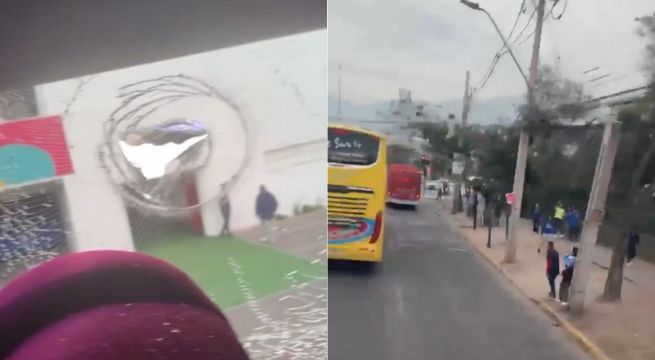 Hinchas de la U de Chile lanzaron piedras a bus de Lanús previo a semifinal de Sudamericana