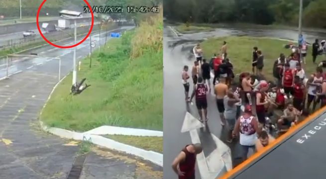 Bus con hinchas del Flamengo se volcó en pleno viaje a la semifinal de la Libertadores
