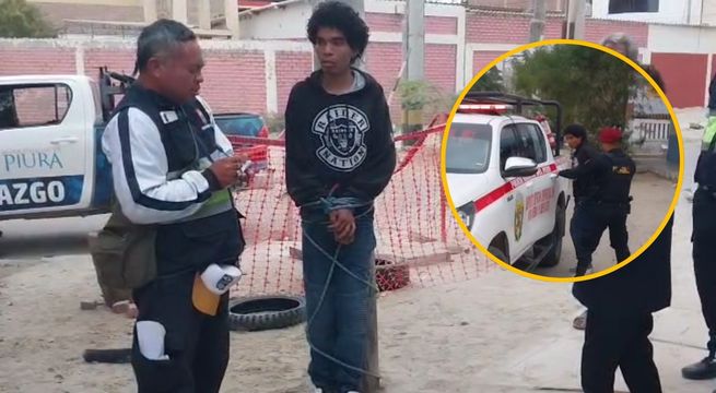Piura: vecinos amarran a un poste a presunto ladrón extranjero | VIDEO
