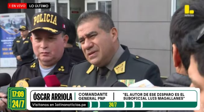 General Óscar Arriola confirma que quien disparó contra manifestante es un policía