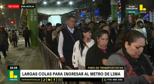 Largas colas en estación La Cultura por el paro de transportistas | VIDEO