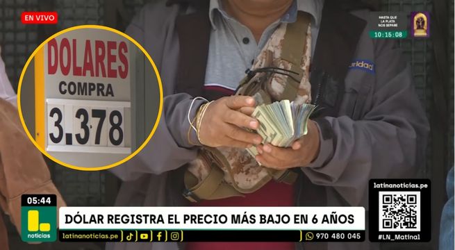 Precio del dólar sigue bajando: moneda alcanzó su precio más bajo en 6 años