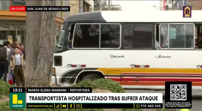 SJM: Transportista termina hospitalizado tras ser atacado a balazos | VIDEO
