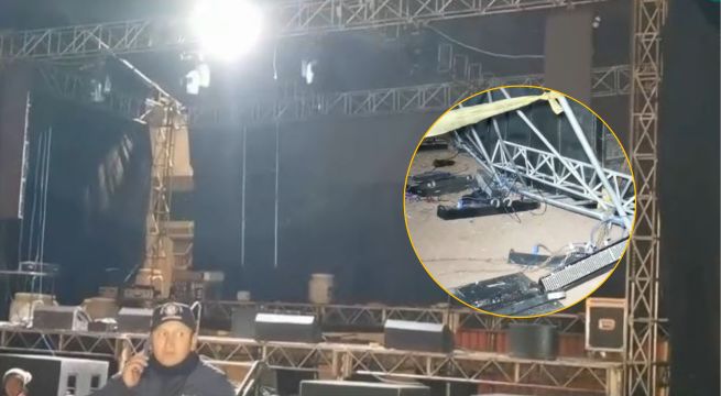 Estructura metálica cae durante celebración y deja un muerto y varios heridos