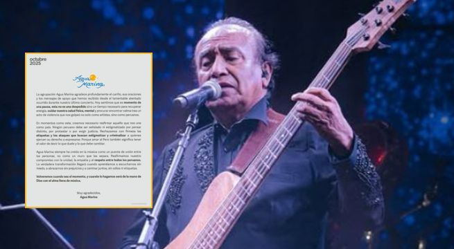 Agua Marina emite nuevo pronunciamiento y sorprende con importante anuncio tras atentado en Chorrillos