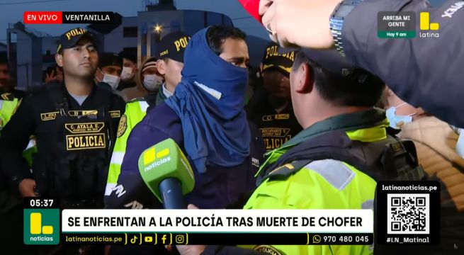 Conductores enfrentan a policías tras asesinato de chofer en el Callao