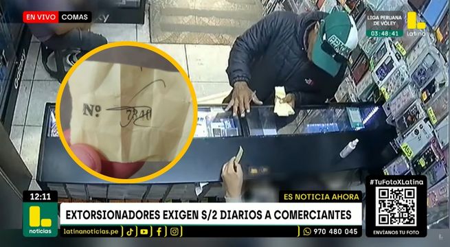 Extorsionadores cobran cupos con tickets de 2 soles en Comas