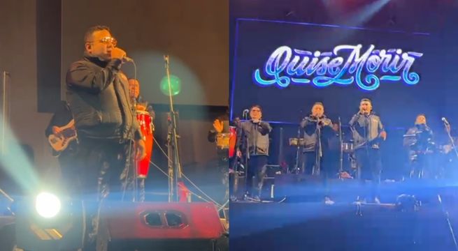 Integrantes de Armonía 10 usan chalecos antibalas durante concierto en Chosica