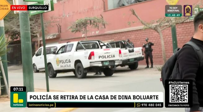 Policía se retira de la casa de Dina Boluarte tras su vacancia