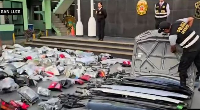 Incautan autopartes robadas valorizadas en más de S/400 mil durante operativo en San Jacinto