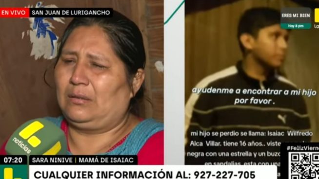 Menor de 16 años lleva una semana desaparecido: su madre pide ayuda para ubicarlo | VIDEO