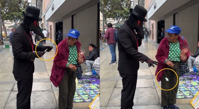 Tiktoker Lemon Pay genera indignación al lanzar dinero al suelo a adultos mayores