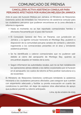 comunicado cancillería
