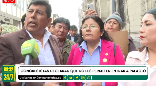 Un grupo de transportistas no pudo ingresar a la reunión convocada por el Ejecutivo en Palacio | VIDEO