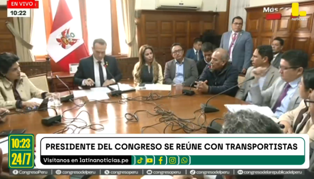 Transportistas en reunión con el presidente del Congreso: “Solo pedimos vivir” | VIDEO