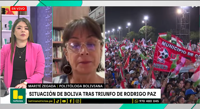 Politóloga Marité Zegada sobre crisis en Bolivia: 