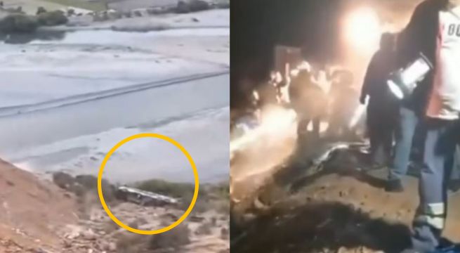 Arequipa: 17 muertos tras caída de bus interprovincial a un abismo