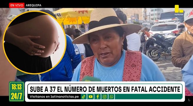 Arequipa: mujer embarazada de 8 meses figura entre las víctimas del accidente