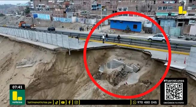 Cierran tramo en Av. Néstor Gambetta tras enorme forado | VIDEO