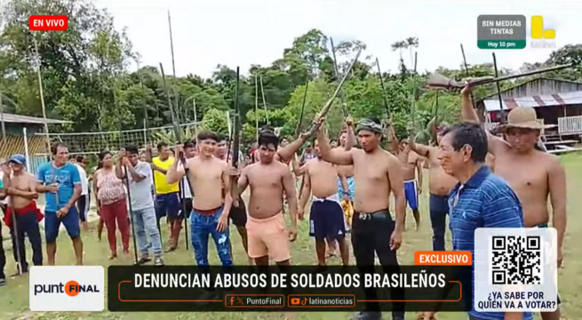 Comunidad nativa Nueva Esperanza denuncia que es acosada por soldados brasileños