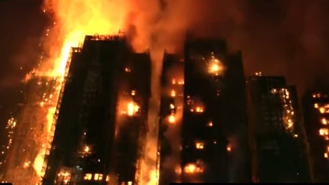 Incendio en Hong Kong: 2000 departamentos destruidos por el fuego al sur de China | VIDEO